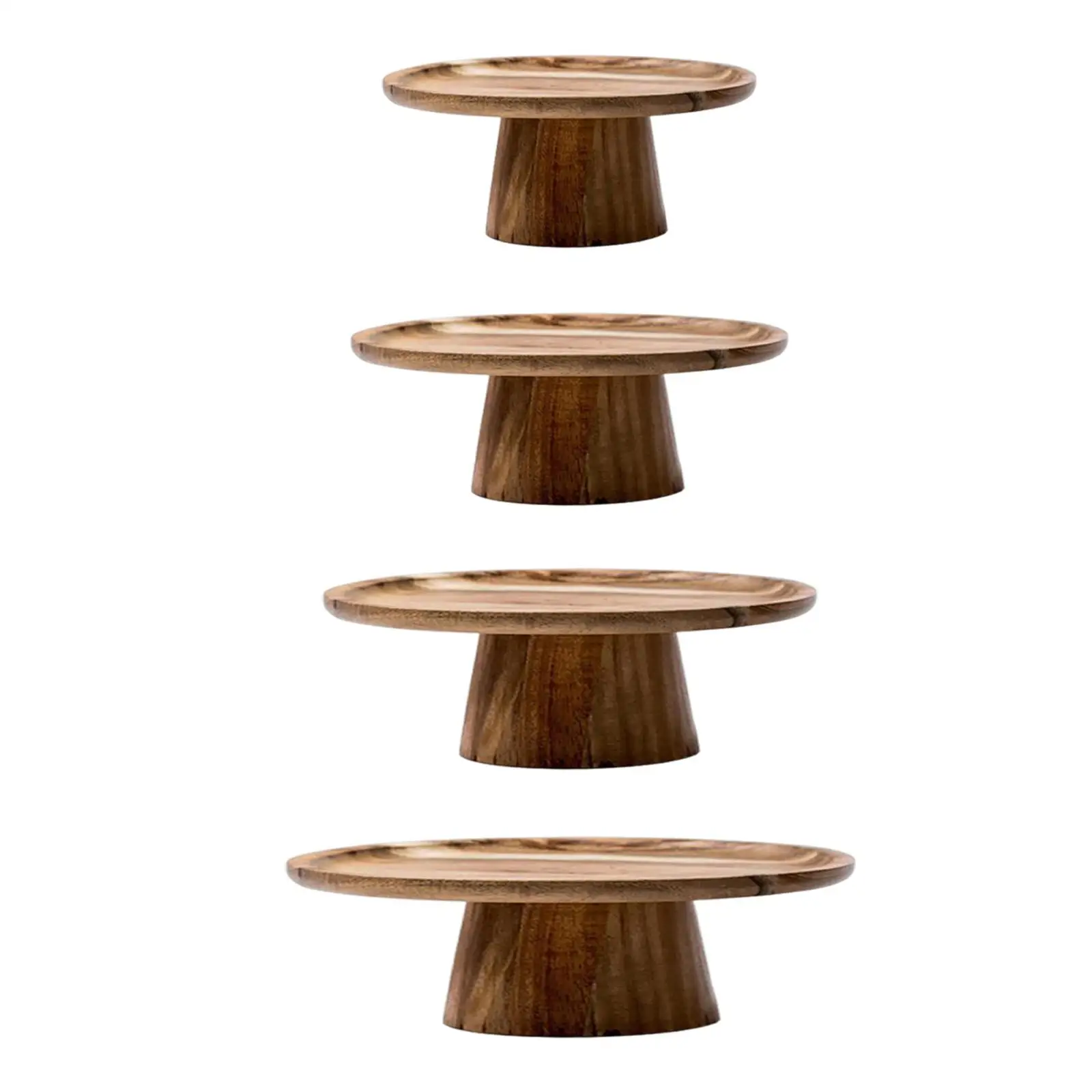 Solid Wooden Tray High-Footed Cake Plate Household Cake Pedestal Stand ,Dessert,Fruit Snack Display for Sushi  dessert