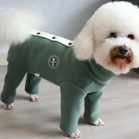 pet dog jumpsuit for small dogs warm winter clothes soft thicken fleece protect belly overalls puppy pajamas chihuahua coat