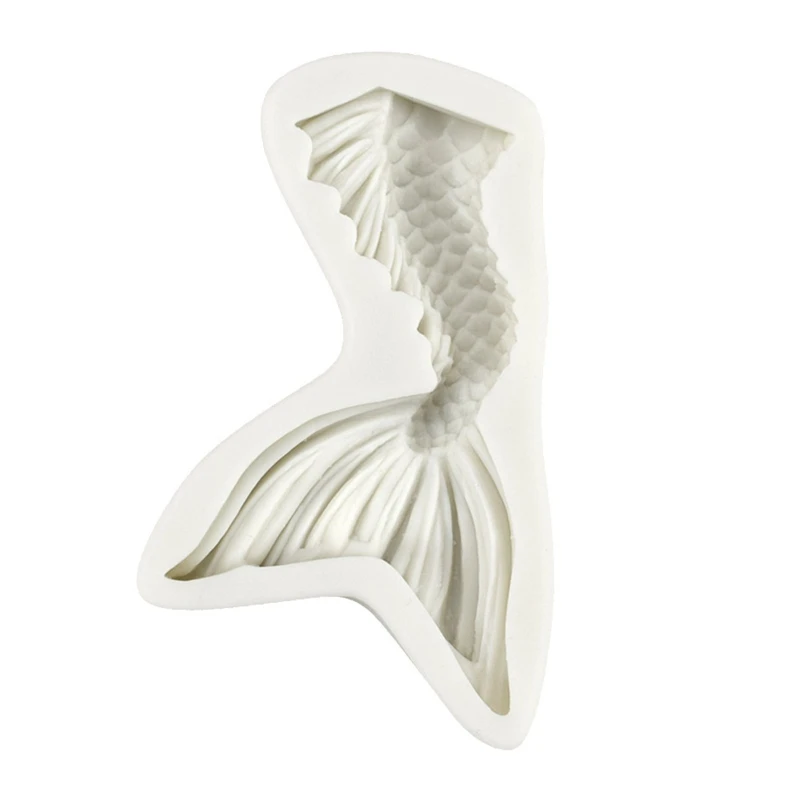 

Silicone Material Fondant Moulds Mermaid Tail Shaped Chocolate Mold Baking Candy