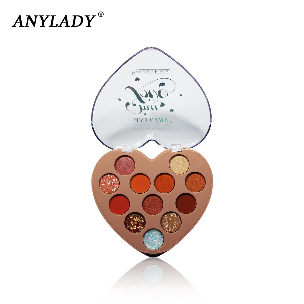 Палетка матовых теней для век ANYLADY водостойкие стойкие 12 цветов косметика с