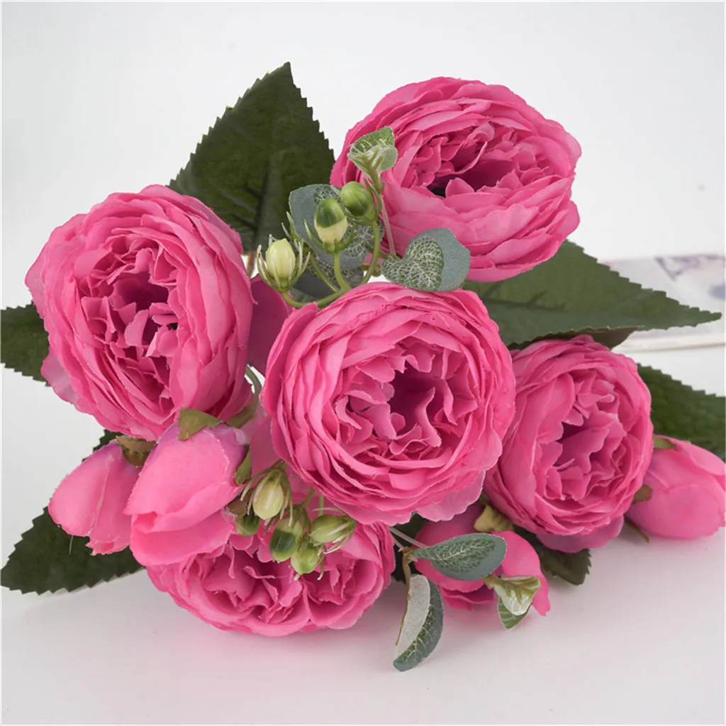 Искусственный букет пионов из шелка