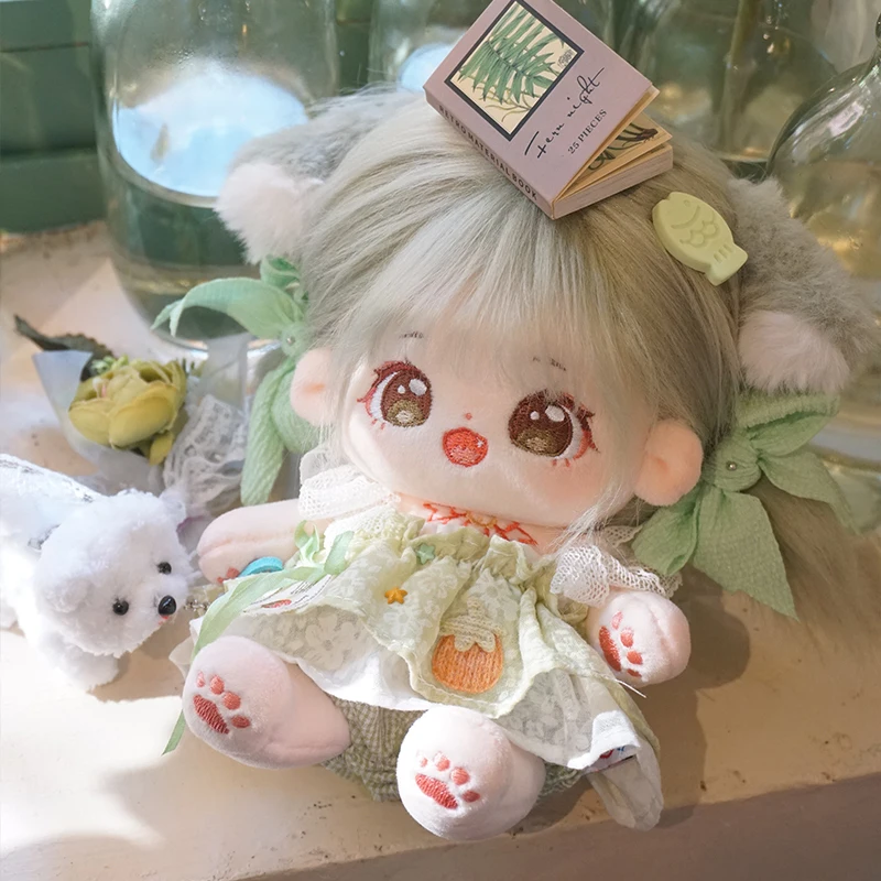 

20cm No Attributes Cha Yaya Girl Fried Hair Kawaii Plush Doll Toy Soft Cute Cotton Stuffed Body Cosplay Kpop Props Gift