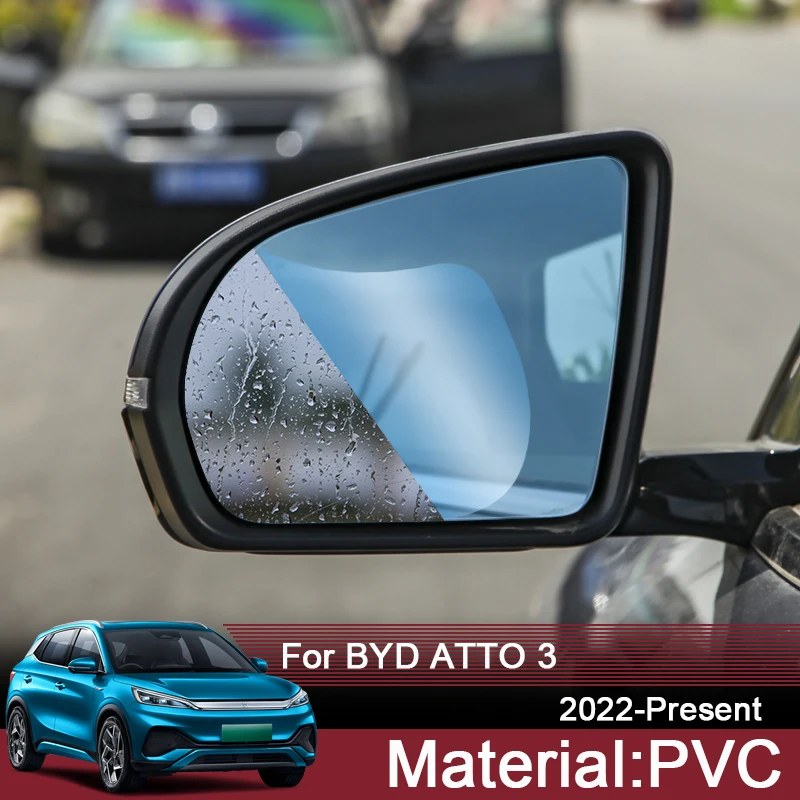 

2 Pcs Car sticker Rainproof Film For BYD ATTO 3 2022 2023 Car Rearview Mirror Rain Film Clear Sight In Rainy Days Car film