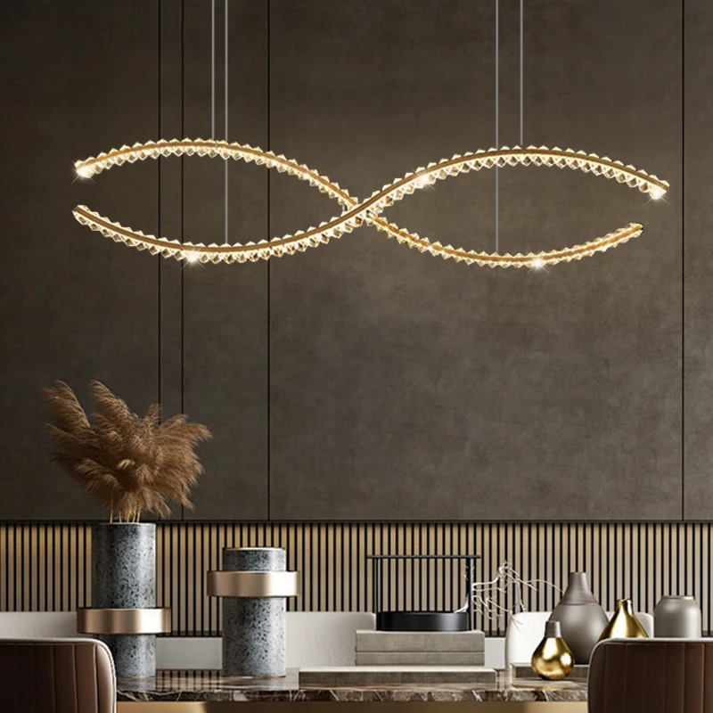 

Chandelier Led Art Pendant Lamp Light Room Decor Christmas Decoration Nordic creative personality restaurant bar rectangular