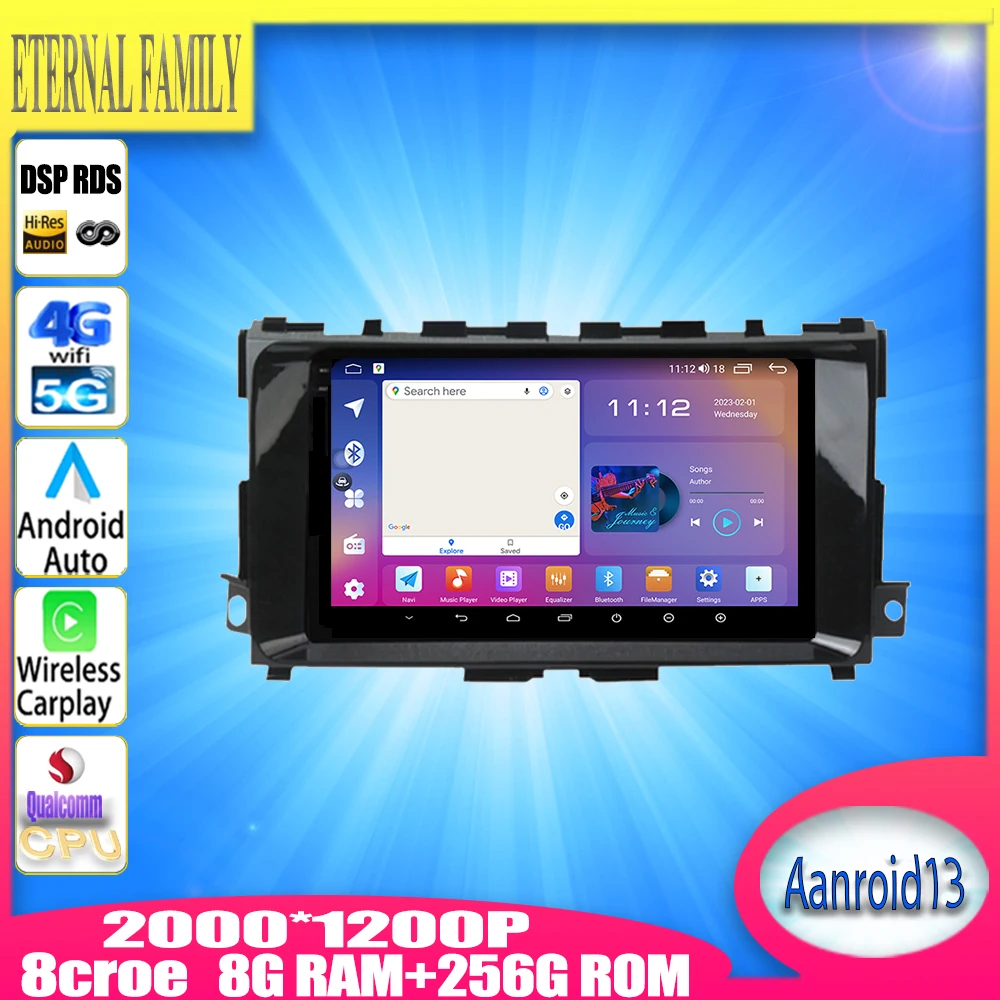 

Qualcomm Android13 Car Radio Multimedia Video Player Navigation GPS Carplay WIFI 4G BT For Nissan Teana 3 Altima 5 L33 2013-2020