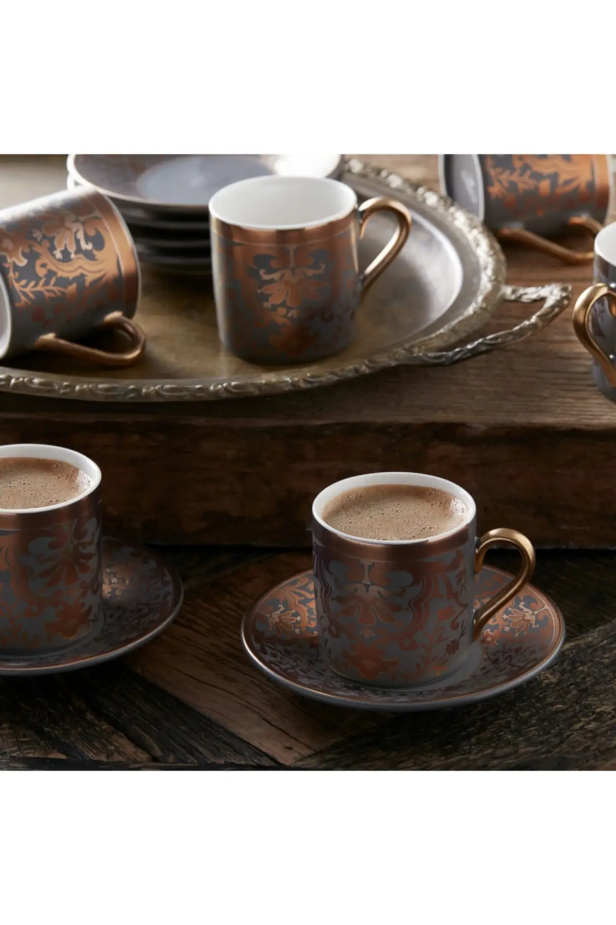 

Amazing Turkish Greek Arabic Coffee & Espresso Cup Set Charles 6-person coffee cup Set