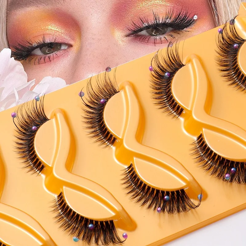 

5 пар, Длинные Накладные ресницы с эффектом лисы