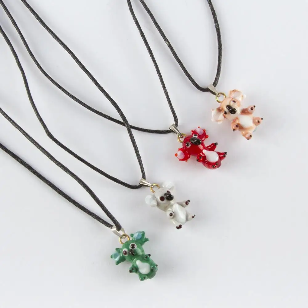 

Koala glass necklace