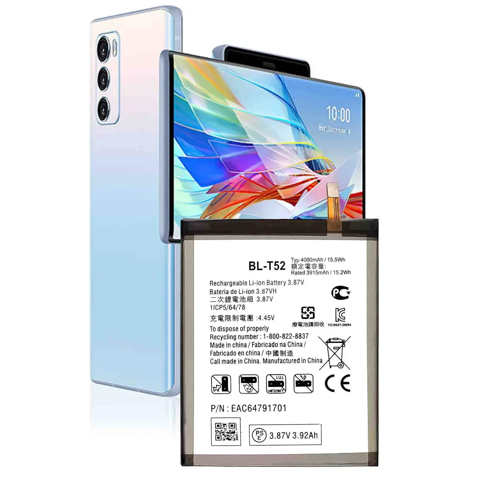 Оригинальный аккумулятор BL-T52 T52 для LG WING 5G LMF100N LM-F100N LM-F100V LM-F100 аккумуляторы