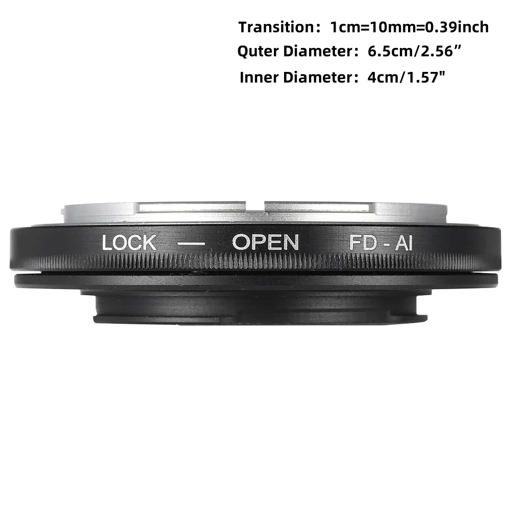FD-AI Mount Adapter Ring For FD Lens to F D7100/ D600/ D3200/ D800 Aluminium Alloy Round Extension Tubes AI Camera