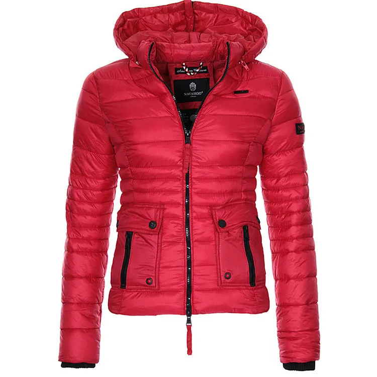 2022 New Winter Coat Cotton Paddedd Light Warm Overcoat Coat Casual Solid Jacket Women Parkas Outerwear Women Winter Coat