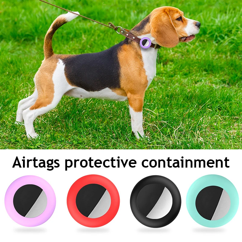 

For Apple Airtags Tracking Device Cover Silicone Cover Anti-lost Dog Tracker Accessories Portable Key Fob for Apple AirTag Cover