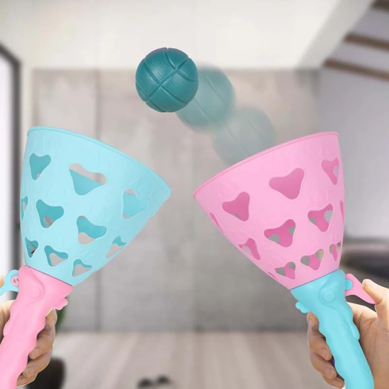 

1 пара двойных мячей для пинг-понга, игрушка для спортивных игр на открытом воздухе, набор пусковых мячей для захвата, интерактивные игрушки ...