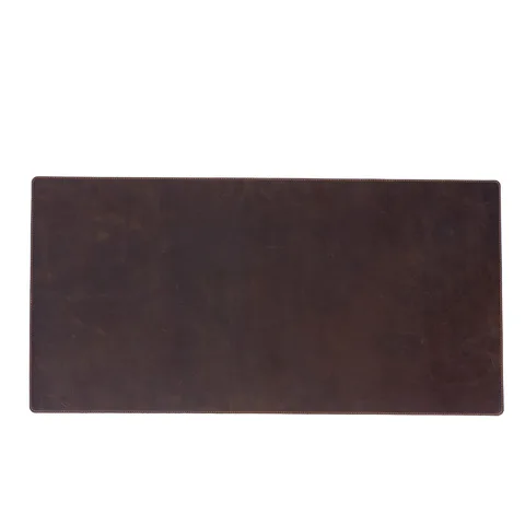 Большой коричневый коврик для игровой мыши из натуральной кожи Крейзи Хорс, большой размер, компьютерный коврик для мыши, Настольный коврик для клавиатуры, нескользящий коврик высокого качества