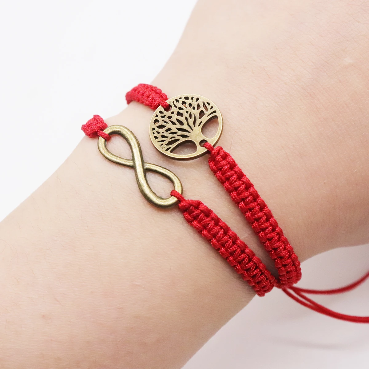 

BLUESTAR 2pcs Infinity Handmade Bracelet Set Friendship Bracelet Set Infinity Love Couples Bracelet Set Infinity Jewelry