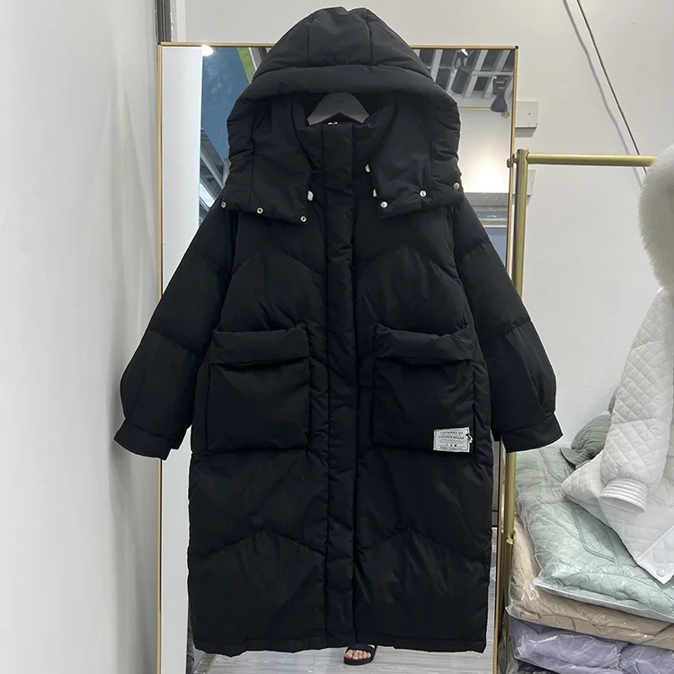 New Women Long Down Jacket Casual Style Autumn Winter Coats And Parkas Female Outwear