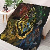 magic wizard hogwartes house 3d printed flannel blanket sherpa fleece throw warm gift for kids adults home office