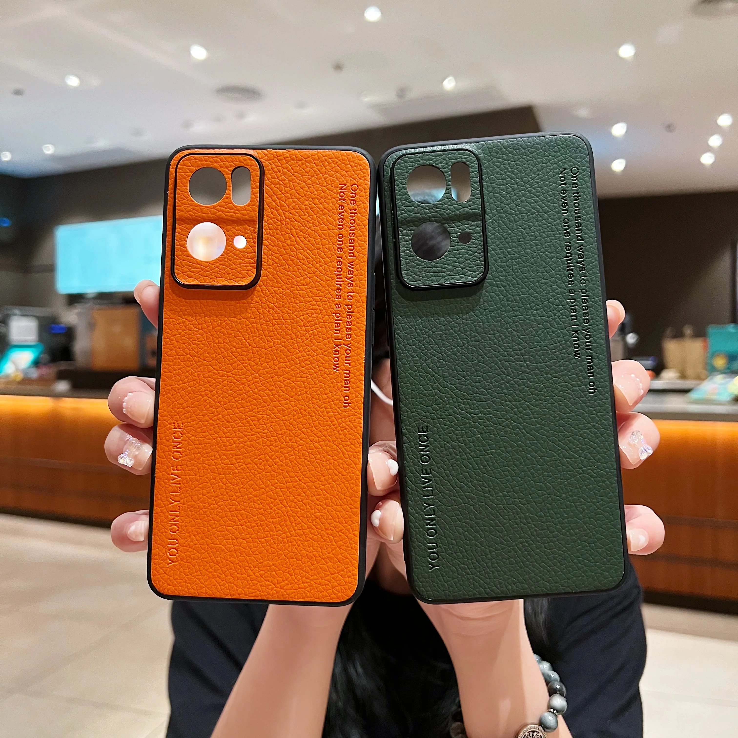 

For OPPO Reno 7 Pro Case Fashion Luxury Leather Cover For OPPO Reno6 5 Shockproof Bumper