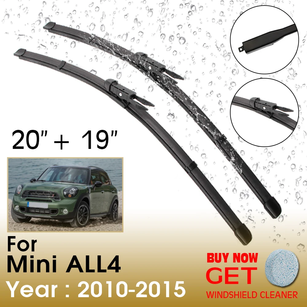 

Car Wiper Blade For Mini ALL4 20"+19" 2010-2015 Front Window Washer Windscreen Windshield Wipers Blades Accessories