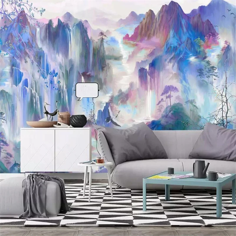 Самоклеящиеся обои на заказ новые китайские краны цветы и птицы цветной фон