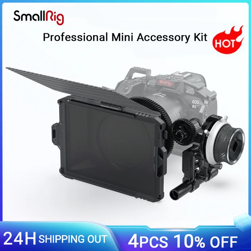 

SmallRig Mini Matte Box And Mini Follow Focus Professional Set Mini Kit Include For Mirrorless DSLR Cameras Top Flag 3196+3010