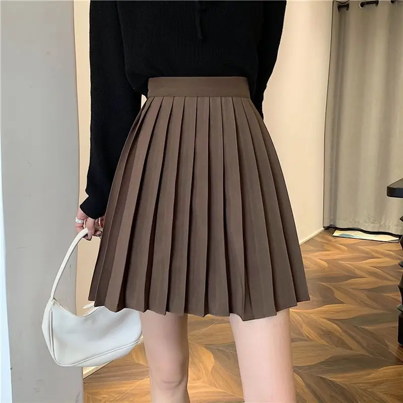 

Pleated skirts han edition 2021 new female autumn A word show thin ins tall waist super joker package buttocks short skirt Y2K