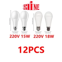 factory promotion led bulb lamp 220v 15w 18w e27 b22 ultra high light efficiency no flicker for shopping mall office kitchen