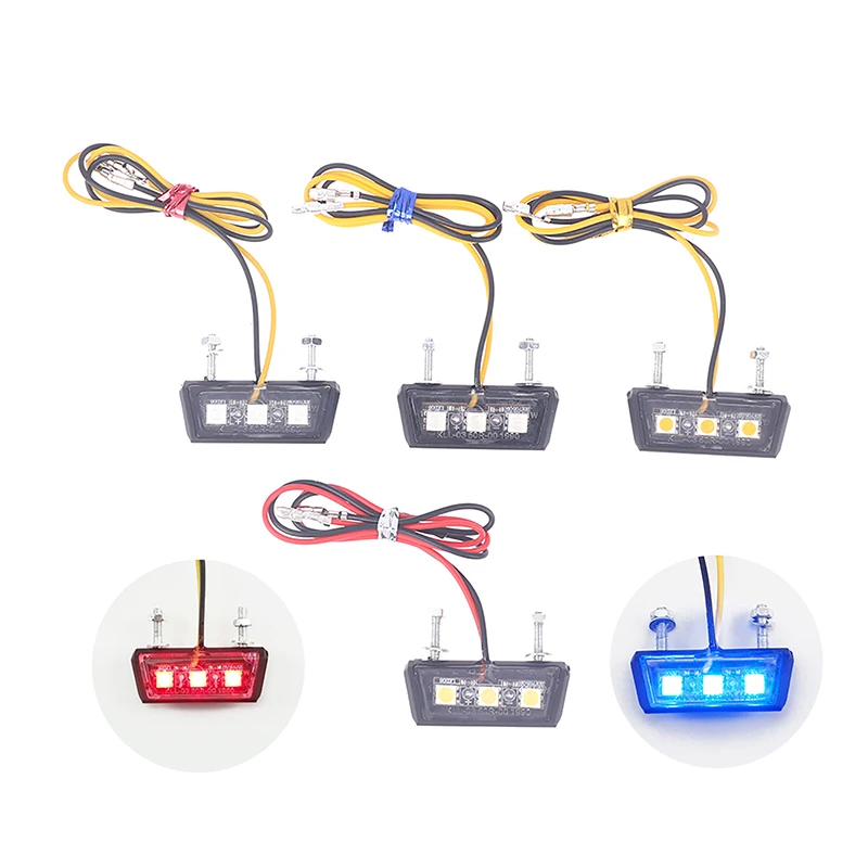 

Universal Plastic White Light Indicators Motorbike Parts 12V LED License Plate Light Rear Tail Number Light