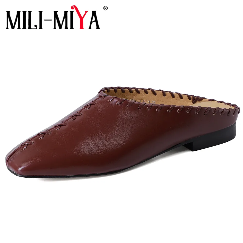 

Женские однотонные туфли ручной работы, из натуральной кожи