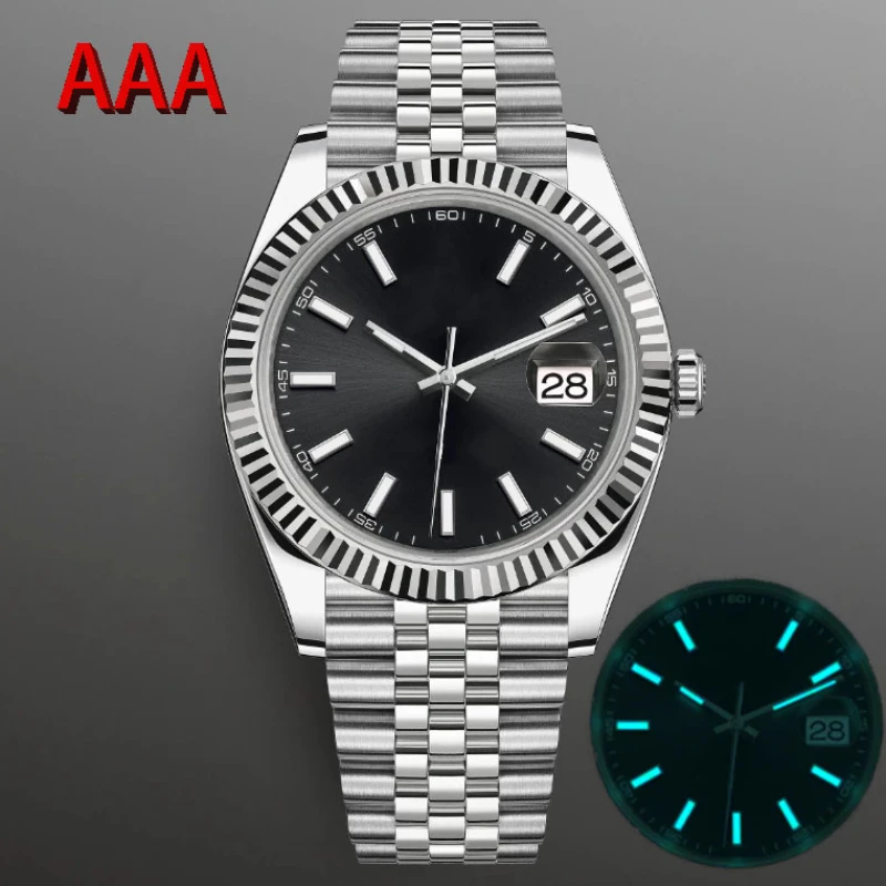 

Men's woman's 904L Stainless Steel Automatic Watch Luxury Sapphire Waterproof Luminous Oyster Mechanical Date 41mm 36mm-RLX