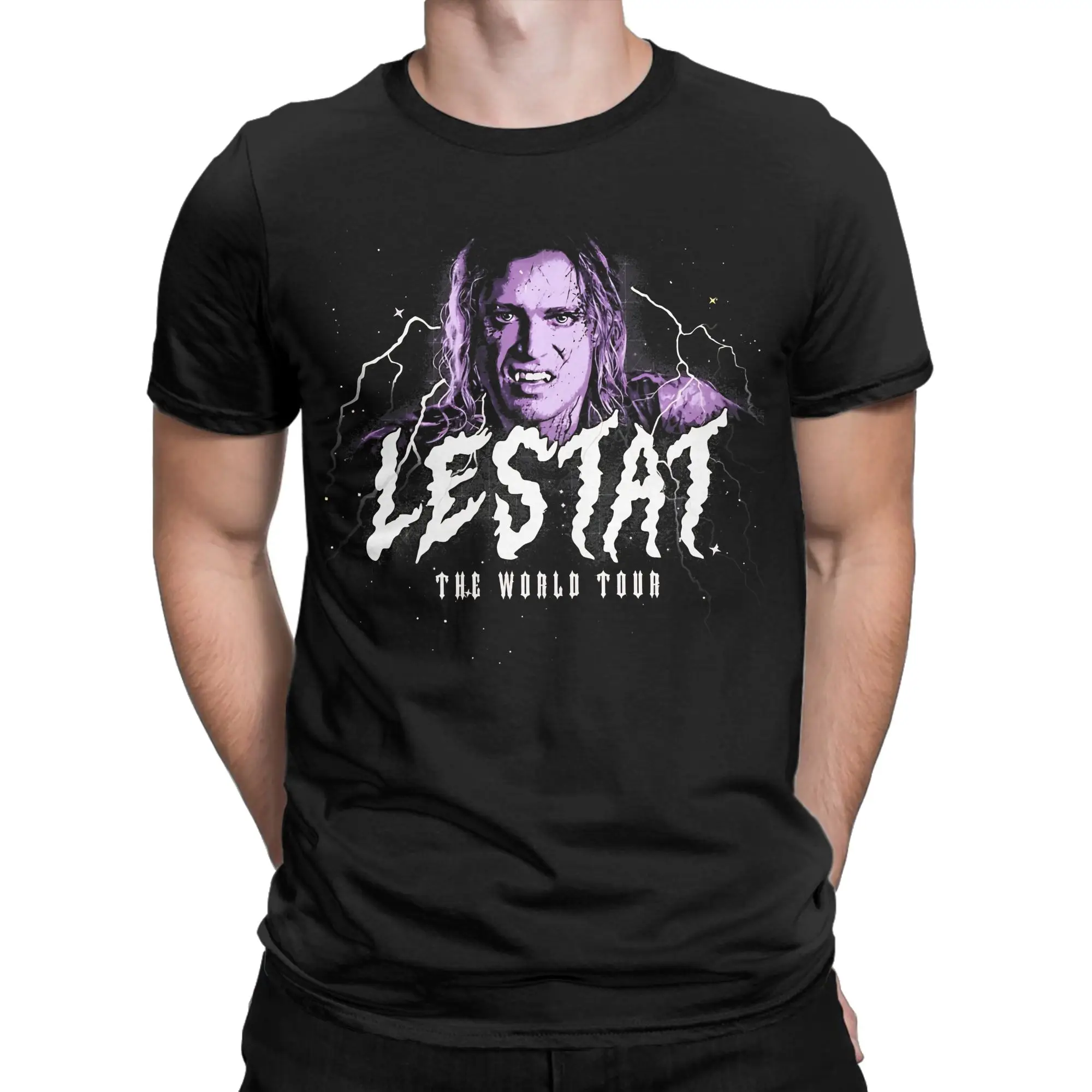 Фото Мужская и женская футболка Lestat De Lioncourt Tour, хлопковая одежда The Vampires Lestat, футболки с круглым вырезом, футболка с принтом №1