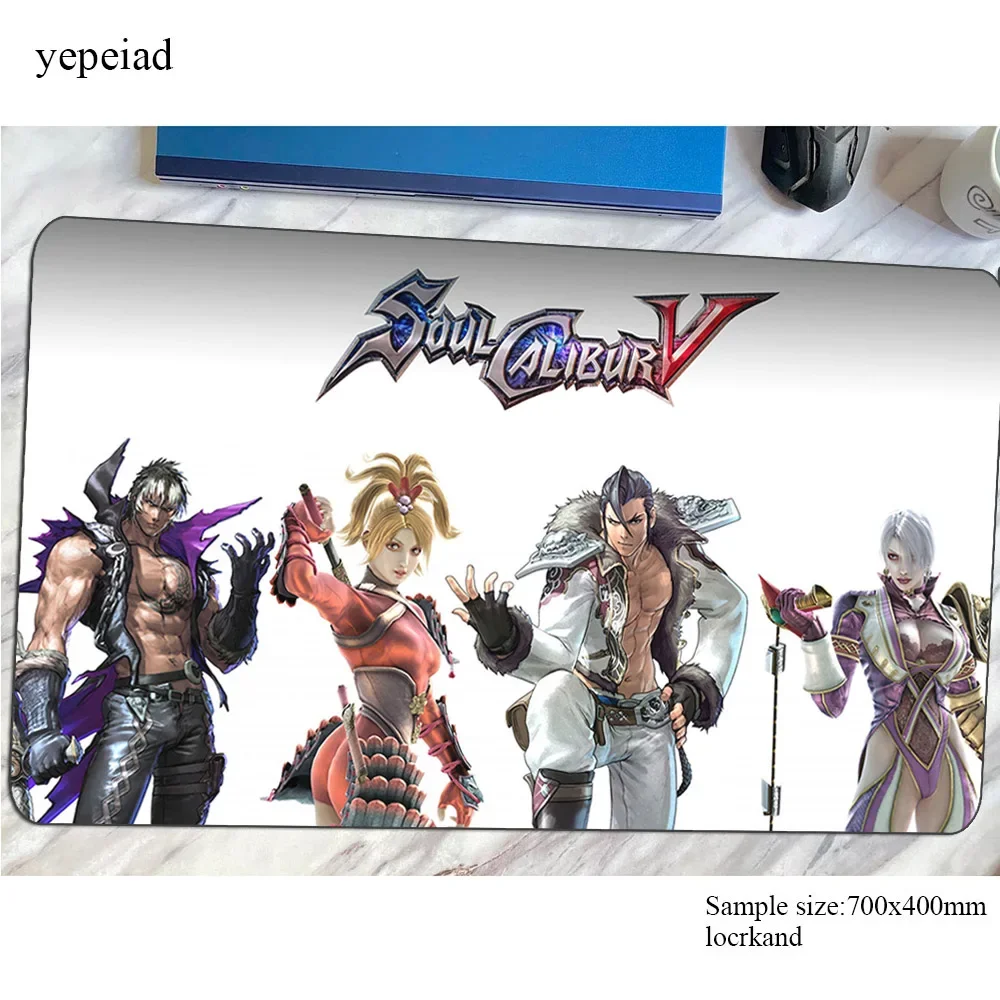 Фото Коврик для мыши Soul Calibur, геймерский игровой коврик для мыши с замком по краю, большой аксессуар для ноутбука, киберспортивный коврик для ноутбука, эргономичный коврик для мыши №2