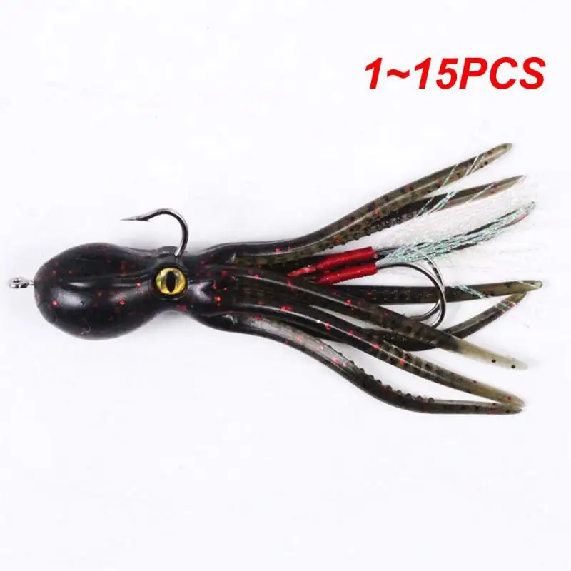 

1~15PCS 21g/11cm Squid Skirts Fishing Soft Bait Artificial Saltwater Sea Lure Tackle Pesca Fishing Tackle Double Sharp Hook