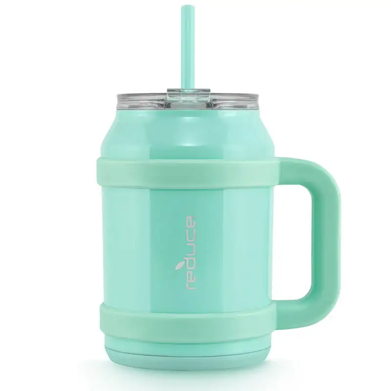 

Elegant 50 fl oz Insulated Mint Green Stainless Steel Cold1 Mug with Lid, Straw, and Perfect for Any Occasion!