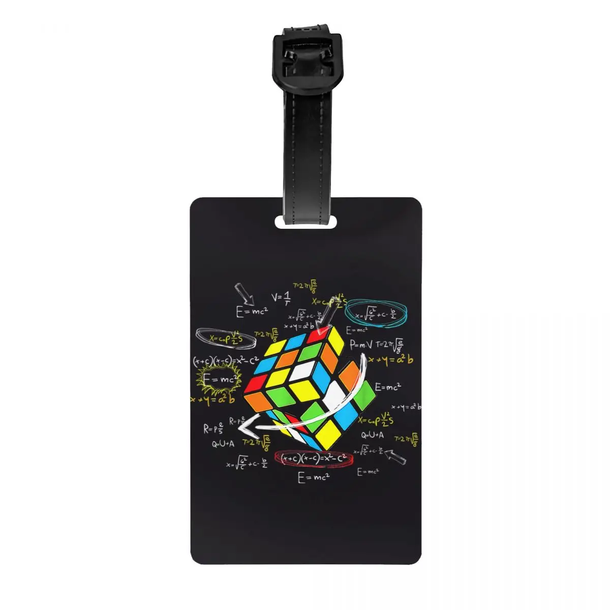 

Пользовательские математические Rubiks Rubix кубические кепки багажная бирка с именной картой Личная Обложка ID этикетка для путешествий сумка чемодан