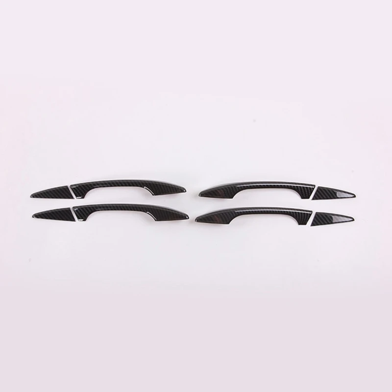 Car ABS Carbon Fiber Exterior Door Handle Cover Trims For Acura TLX 2016- 2020 Styling