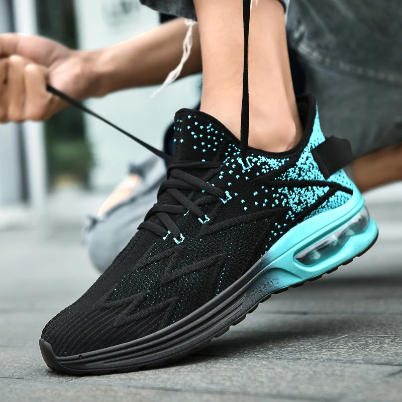 New Air Cushion Men's Sneakers Summer 2022 Breathable Lightweight Sports Running Shoes Men Big Size 48 Comfortable Men Shoes