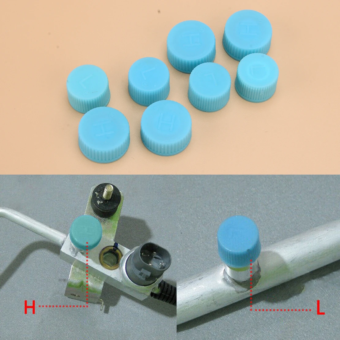 

Клапан системы кондиционирования воздуха высокого давления AC A/C, комплект из 2 предметов, синего цвета, пластиковый, подходит для автомобиле...