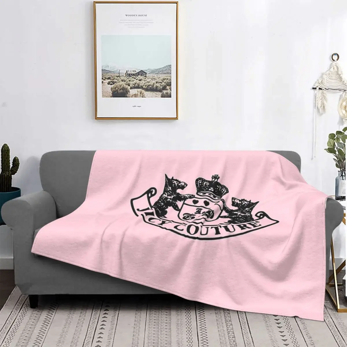 

Juicy Couture-colcha a cuadros para cama, manta de verano, ropa de cama y fundas