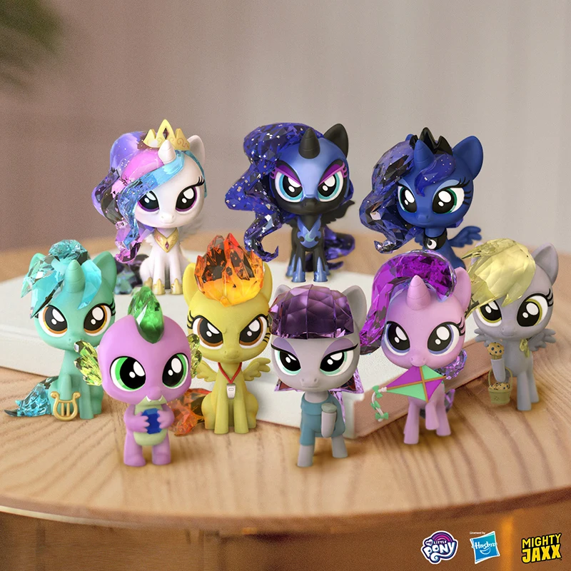 55 игрушек Mighty Jaxx Little Pony Kwistal Fwenz Series, Два стандарта, таинственная коробка, кукла, подарок для детей, история животных, игрушки, экшн-фигурки