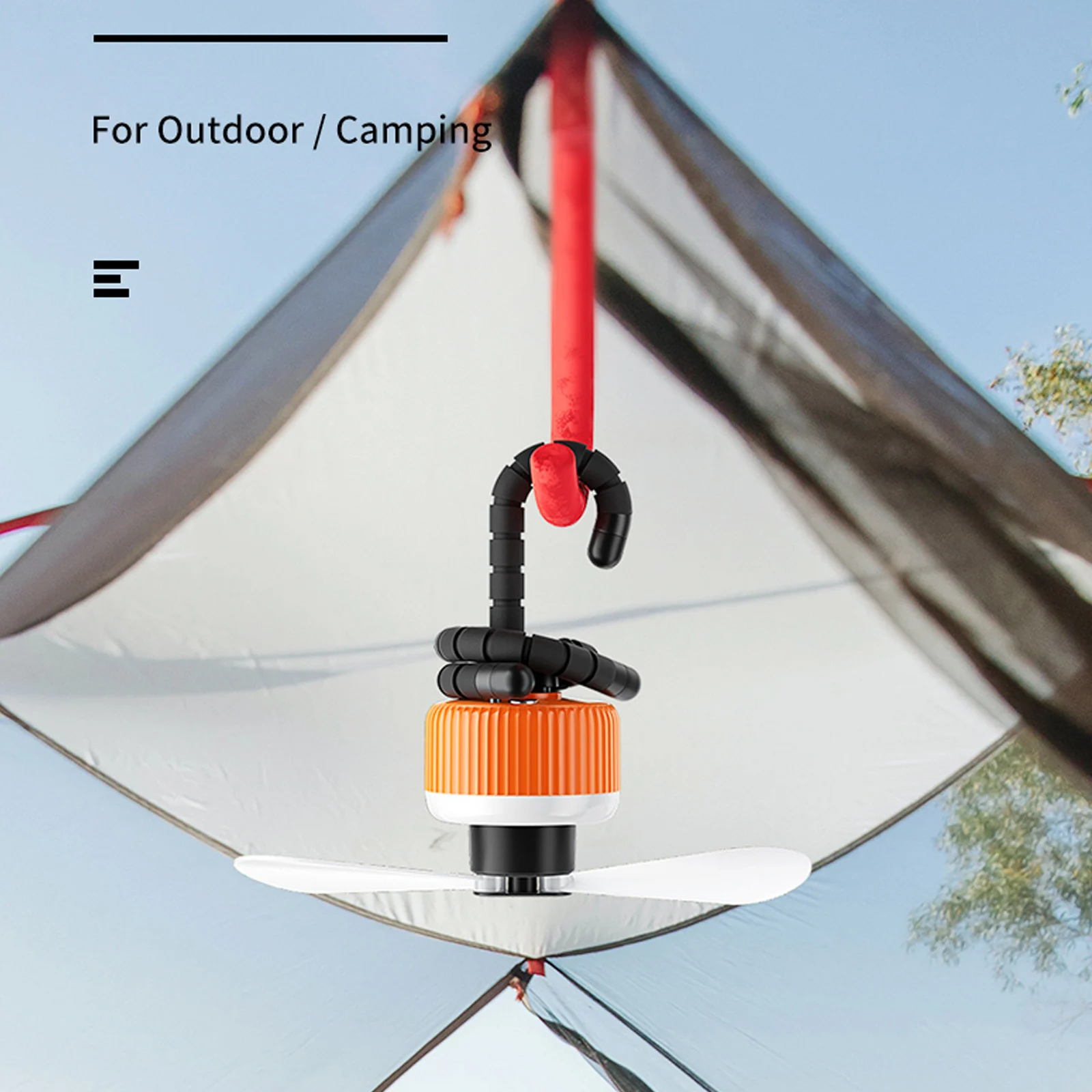 8000mah Camping Fan with LED Light, Auto-Oscillating Desk Fan with Remote & Hook, Rechargeable Battery Operated Tent Fan