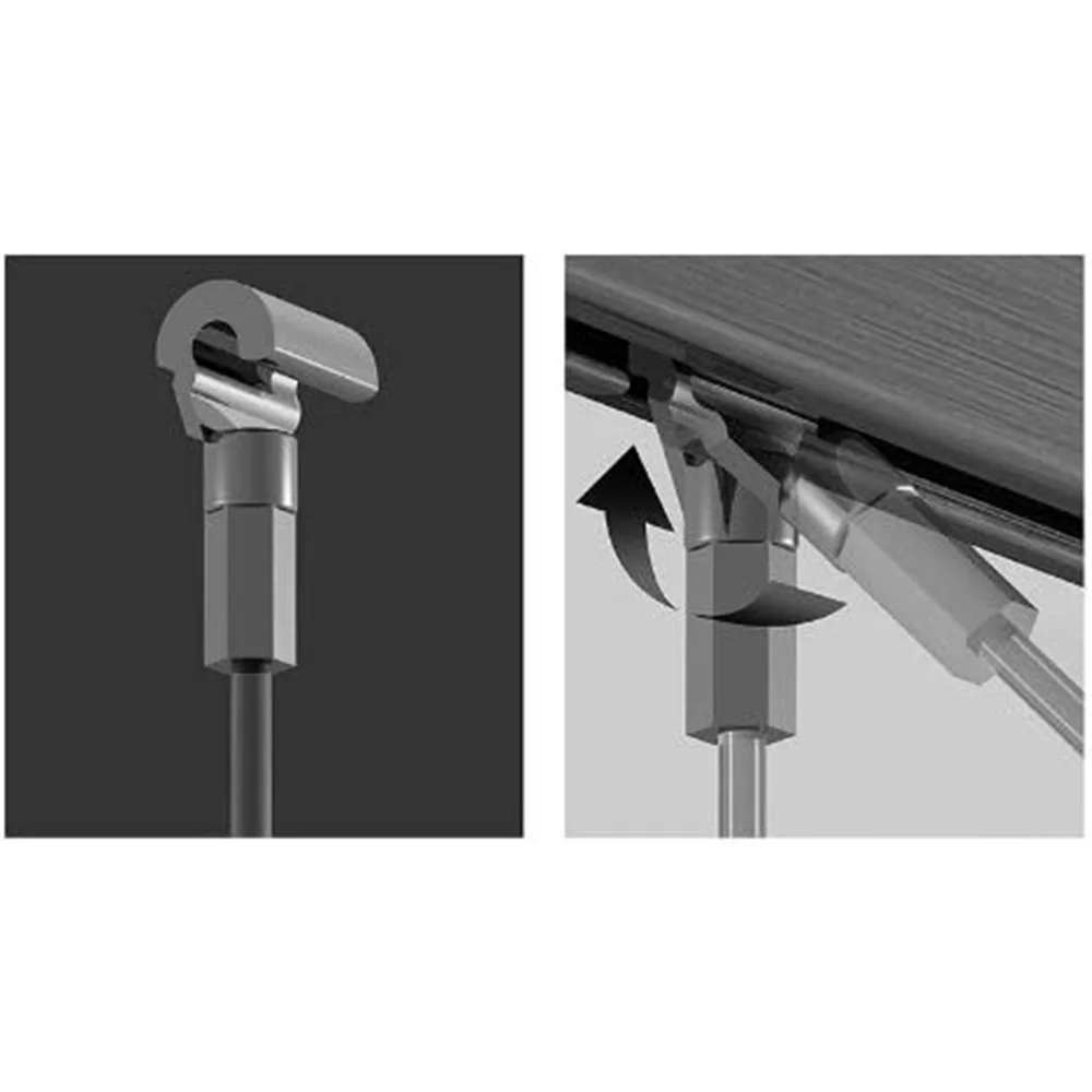 Комплект из 4 Т-образных нейлоновых веревок с регулируемыми винтами и крючком