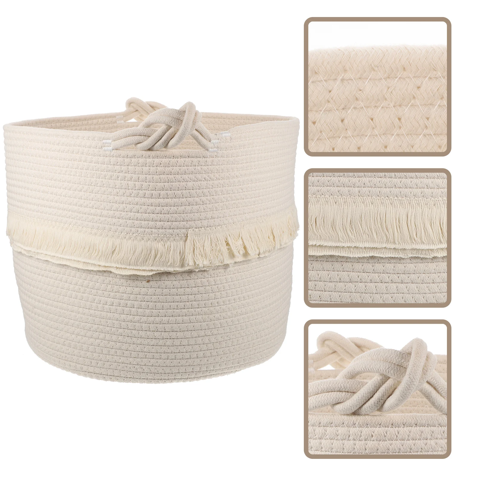 

Basket Laundry Clothes Storage Bins Nursery Dirty Woven Organizer Rope Baskets Hamper Bucket Cotton Bin Blanket Home Organizing