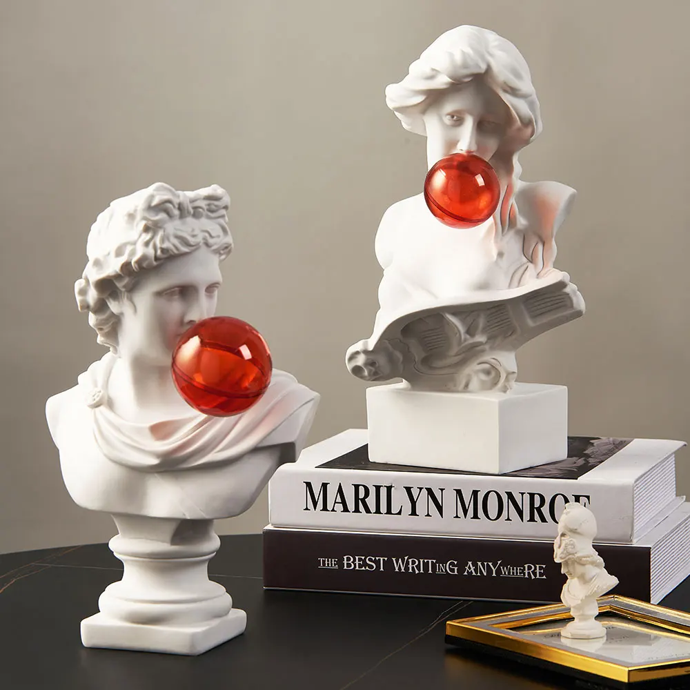 Скандинавская статуя из смолы голова Давида скульптура для набросков