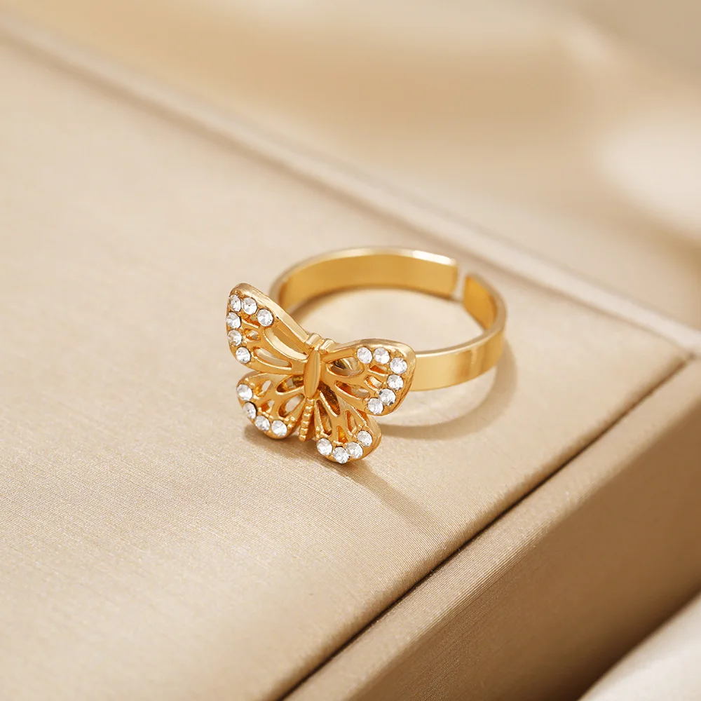 Бабочка Ромашка Кольцо от беспокойства Спиннер для девочек и женщин Ювелирные изделия для вечеринок Снятие напряжения Кольца против стресса.