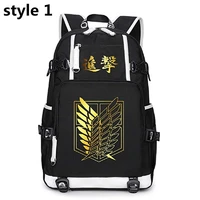 anime attack on titan anime cosplay laptop daypack backpack shoulder school bag rucksack bookbag mens boys