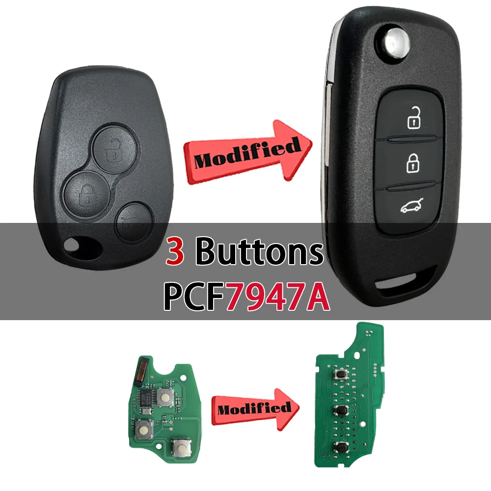 

SUPERKEY PCF7946A PCF7947A 433 МГц модифицированный дистанционный брелок для автомобиля Renault Clio Wind Modus Kangoo Master Trafic Twingo