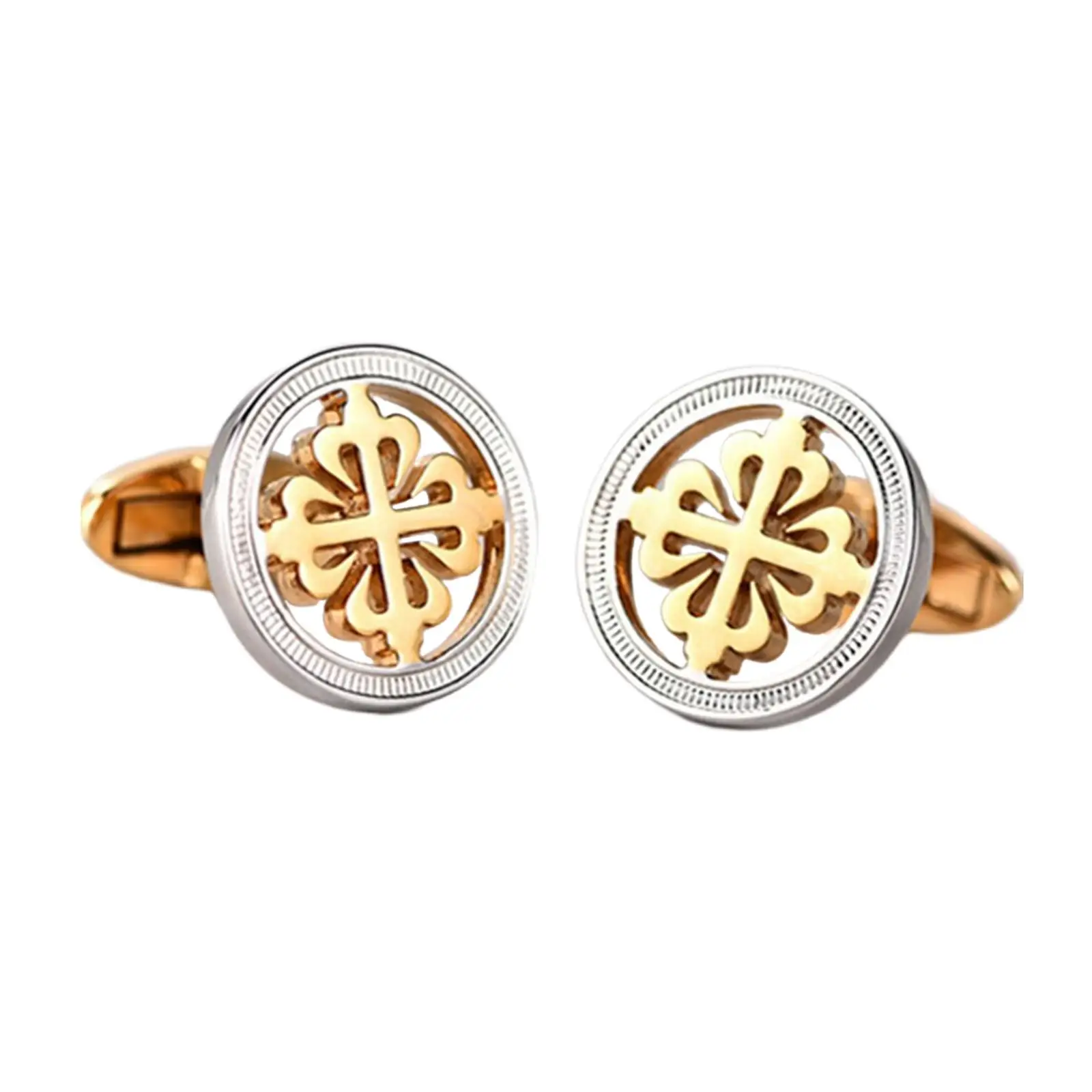 

Mens Womens Cufflinks Elegant Style Cuff Links Geometric Circular Cufflinks