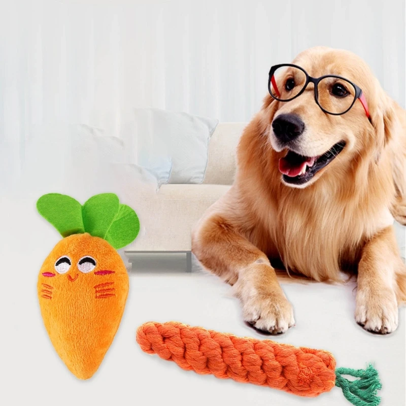 

Забавная игрушка-пищалка для собак, игрушка для щенков, милая мягкая игрушка для жевания для собак, игрушка для прорезывания зубов из мягког...