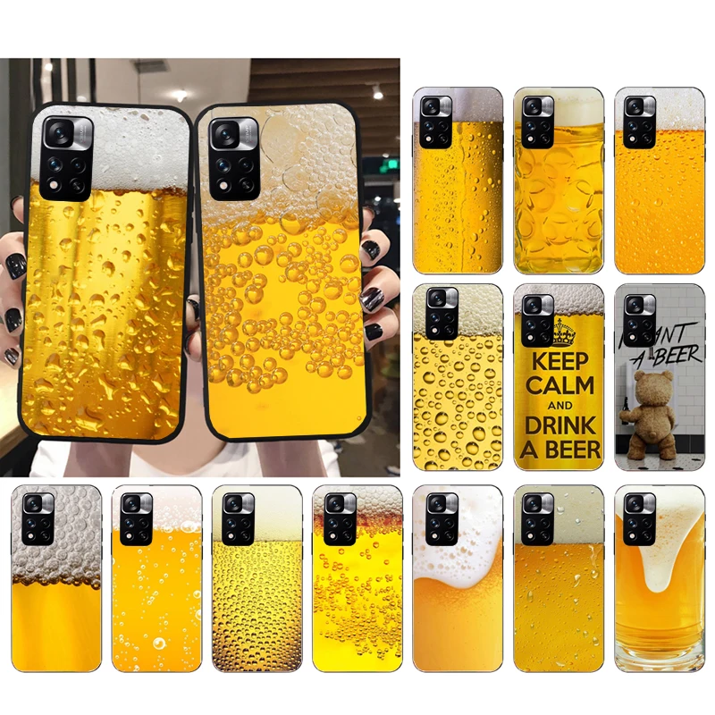 

Phone Case For Xiaomi Redmi Note 12Pro 11 11S 11T Pro 10 9Pro Note10S Redmi 10 9 10C 9C Cold Beer Case